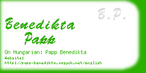 benedikta papp business card